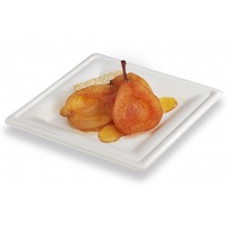 ASSIETTE PULPE CARREE BLANCHE