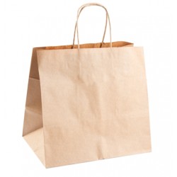 SAC CABAS BRUN PERSONNALISE 20 X10 X 29 CM