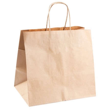 SAC CABAS BRUN PERSONNALISE 20 X10 X 29 CM