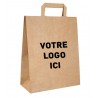 SAC CABAS BRUN PERSONNALISE 26 X 20 X 26 CM