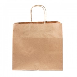 SAC CABAS BRUN PERSONNALISE 26 X 14 X 32 CM
