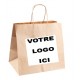 SAC CABAS BRUN PERSONNALISE 32 X 21 X 28.5 CM