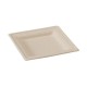 ASSIETTE PULPE CARRE NATURELLE 20 CM