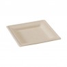 ASSIETTE PULPE CARRE NATURELLE 20 CM