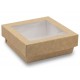 BOITE CARRE BRUN AVEC FENETRE 160 X 160 MM