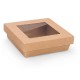 BOITE CARRE BRUN AVEC FENETRE 160 X 160 MM