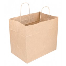 SAC CABAS BRUN PERSONNALISE 26 X 17 X 24 CM
